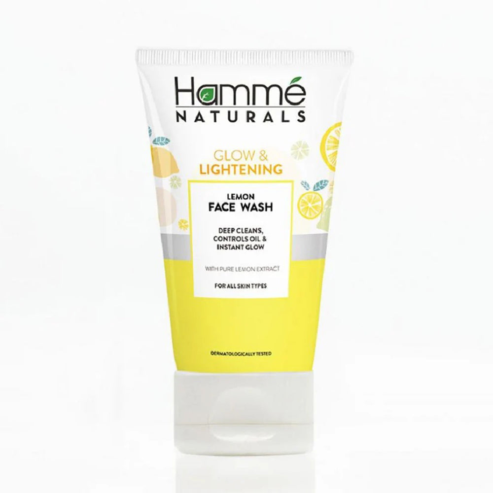 HAMME NATURALS GLOW AND LIGHTENING LEMON FACE WASH 100ML