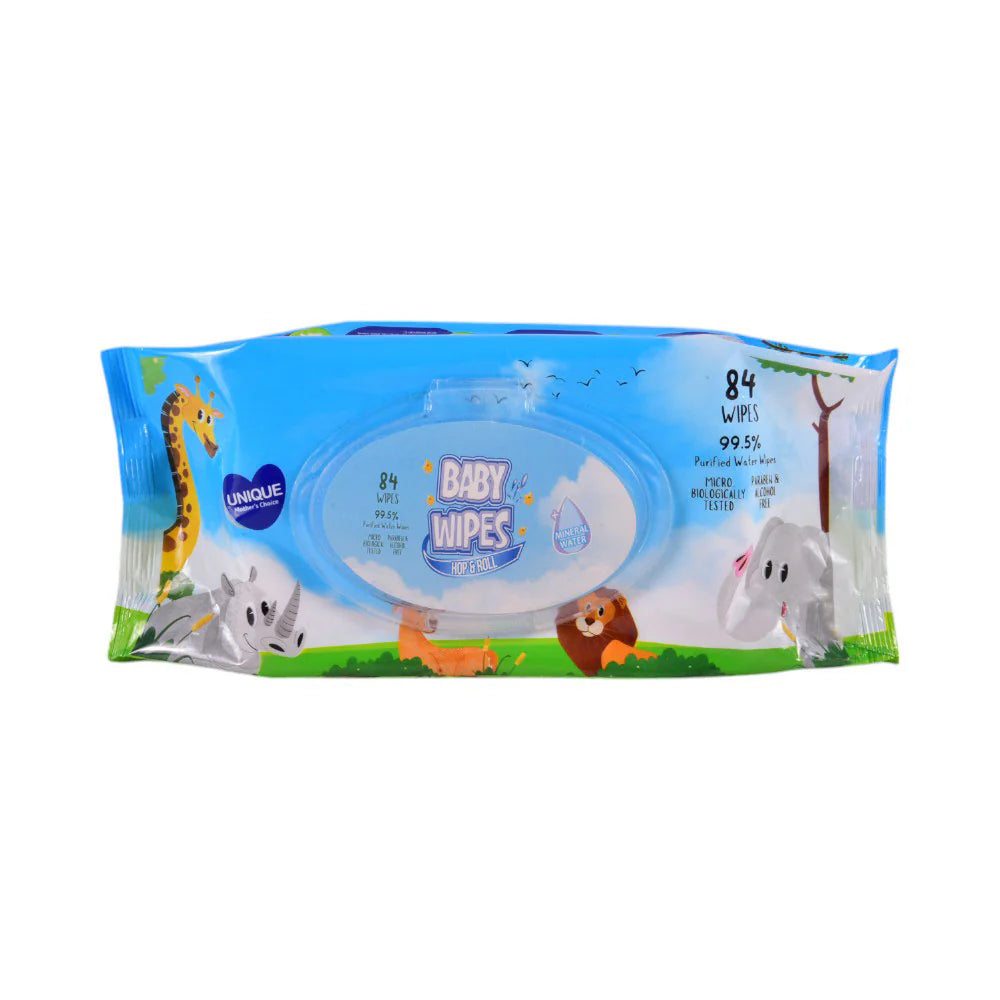BABY WET WIPES HOP & ROLL 84PCS